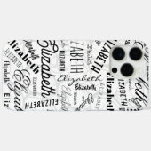 Coques Case-Mate iPhone Elizabeth Black White (Verso (horizontal))