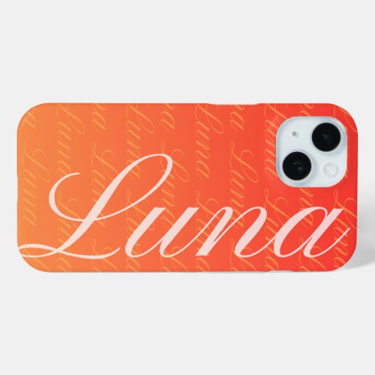 Coques Case-Mate iPhone Ella Répétition Nom Motif Design (Verso (horizontal))