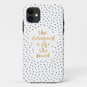 Coques Pour iPhone Elle a conçu une vie qu'elle a aimée avec fausse f