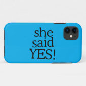 Coques Case-Mate iPhone Elle a dit oui!!!!! | Conception de célébration de (Dos (Horizontal))