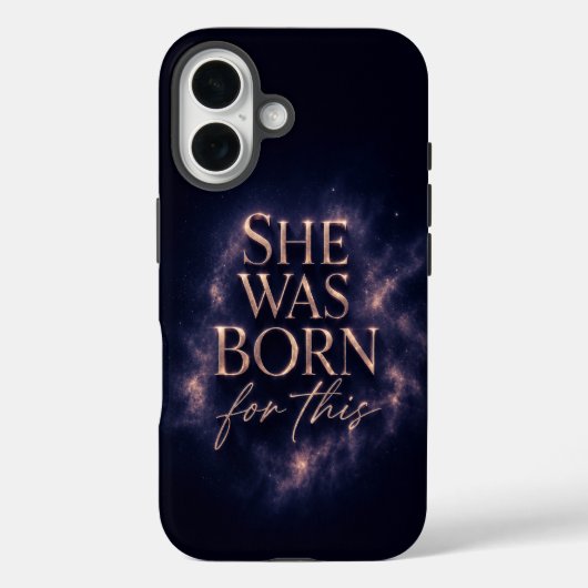 Coques Case-Mate iPhone Elle Est Née Pour Cela - Citation Dark Aesthetic (Verso)
