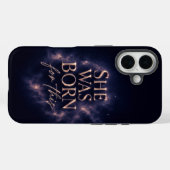 Coques Case-Mate iPhone Elle Est Née Pour Cela - Citation Dark Aesthetic (Verso (horizontal))