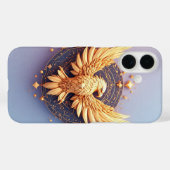 Coques Case-Mate iPhone Emblème d'aigle doré avec étoiles décoratives (Verso (horizontal))