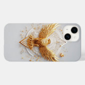 Coques Case-Mate iPhone Emblème d'aigle doré avec étoiles décoratives (Verso (horizontal))