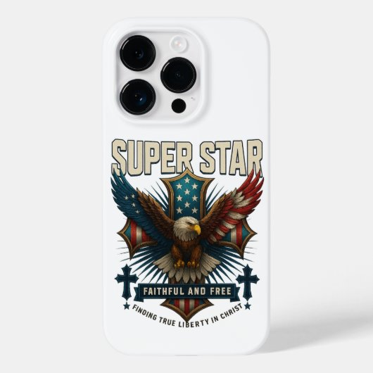 Coques Case-Mate iPhone Emblème d'aigle super étoile (Verso)