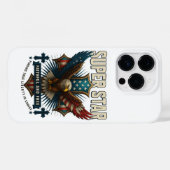 Coques Case-Mate iPhone Emblème d'aigle super étoile (Verso (horizontal))