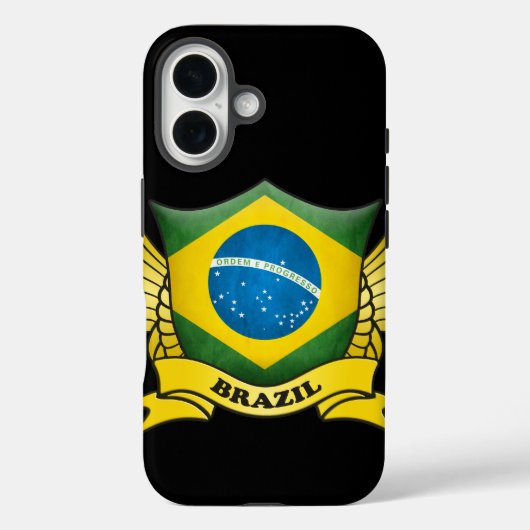 Coques Case-Mate iPhone Emblème de Brazil Flag (Verso)