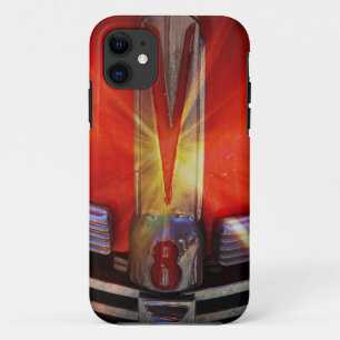 Coques Pour iPhone Emblème de chrome de V8 sur Hotrod