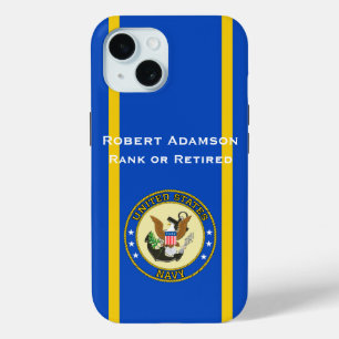 Coque Pour iPhone 15 Emblème de défense militaire personnaliser