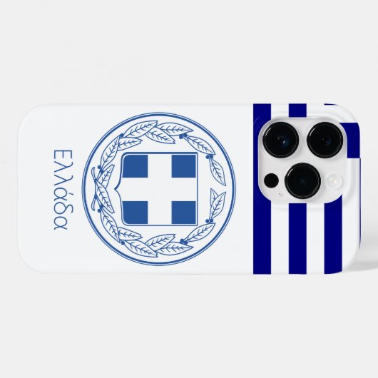 Coques Case-Mate iPhone emblème de la grèce (Verso (horizontal))