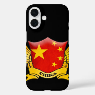Coques iPhone 16 Emblème du drapeau chinois