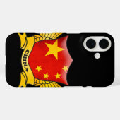 Coques Case-Mate iPhone Emblème du drapeau chinois (Verso (horizontal))