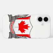 Coques Case-Mate iPhone Emblème du drapeau du Canada (Verso (horizontal))