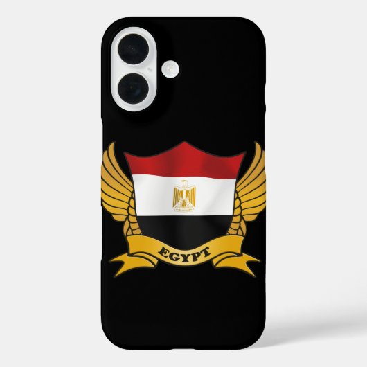 Coques Case-Mate iPhone Emblème du drapeau égyptien (Verso)