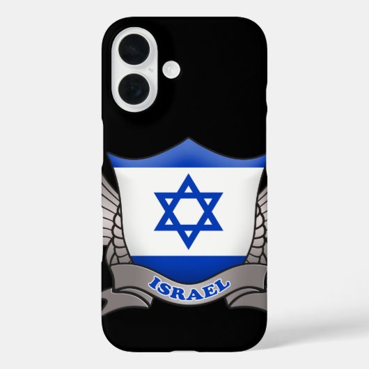 Coques Case-Mate iPhone Emblème du drapeau israélien (Verso)