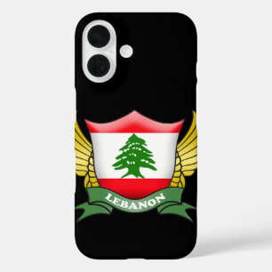Coques iPhone 16 Emblème du drapeau libanais