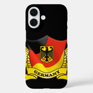 Coques iPhone 16 Emblème du pavillon de l'Allemagne