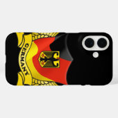 Coques Case-Mate iPhone Emblème du pavillon de l'Allemagne (Verso (horizontal))