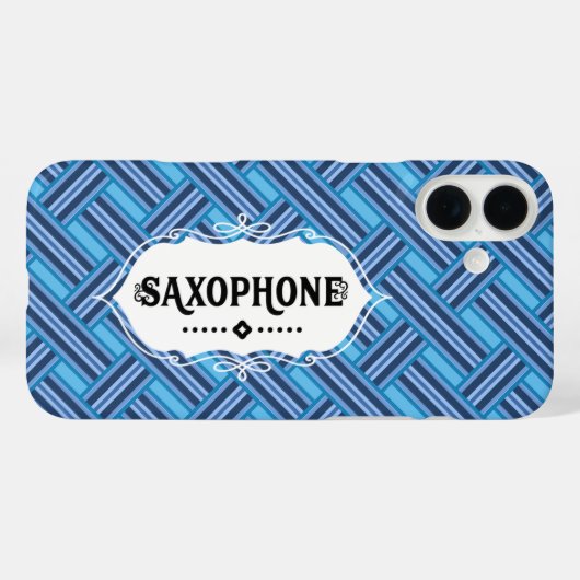 Coques Case-Mate iPhone Emblème du saxophone (Verso (horizontal))