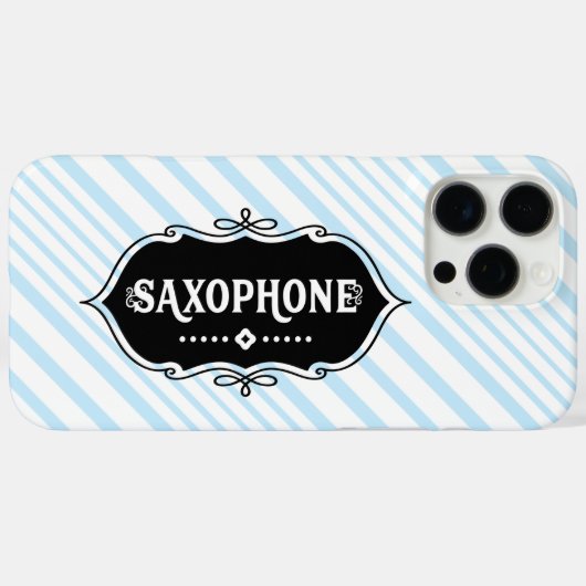 Coques Case-Mate iPhone Emblème du saxophone (Verso (horizontal))