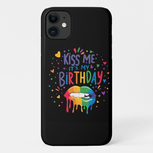 Coques Case-Mate iPhone Embrasse-moi, c'est mon anniversaire (Dos)