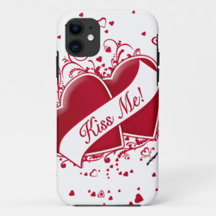 Etui iPhone Case-Mate Embrasse-moi ! Cœurs rouges