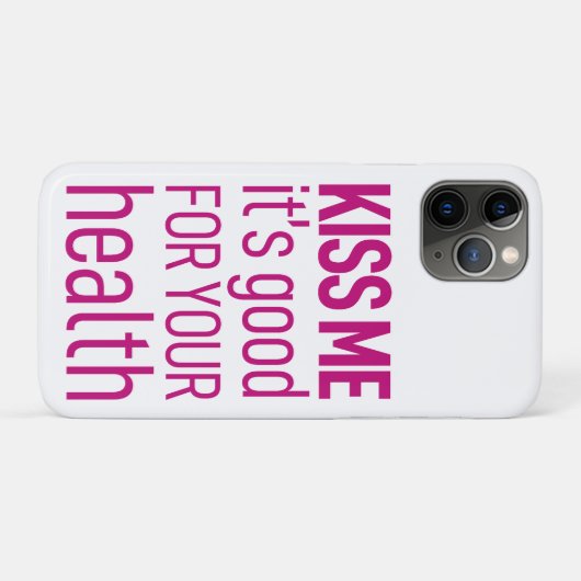 Coques Case-Mate iPhone "Embrasse-moi" Coussin rond (Dos (Horizontal))