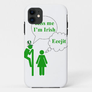 Coques Pour iPhone Embrasse-moi, enseigne de toilette irlandaise