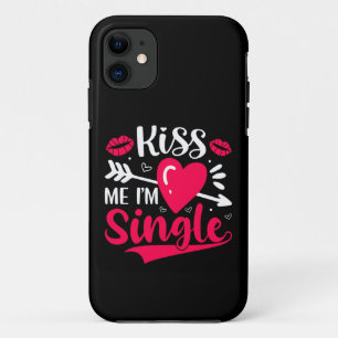 Case-Mate iPhone Case Embrasse-moi Je suis célibataire Saint-Valentin
