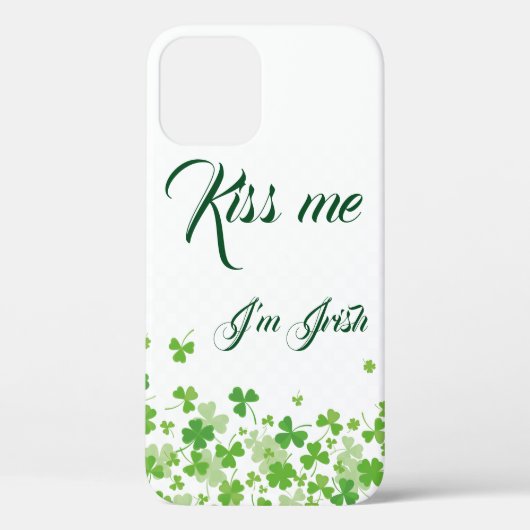 Coques Case-Mate iPhone Embrasse-moi Je suis shamrock vert irlandais (Verso)
