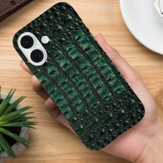 Coques Case-Mate iPhone Emerald Crocodile Leather Luxury Exotic Skin