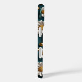Coques Case-Mate iPhone Emerald Green 3D Bees Daisy Flowers Bumble (Verso / Droite)