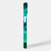 Coques Case-Mate iPhone Emerald green agate marble name script (Verso / Droite)