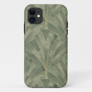 Case-Mate iPhone Case Emerald Green et Gold Art déco Motif