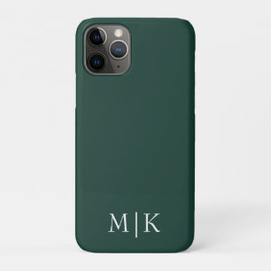 Case-Mate iPhone Case Emerald Green et White   Monogramme moderne
