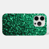 Coques Case-Mate iPhone Emerald green fausse parties scintillant scintille (Verso (horizontal))
