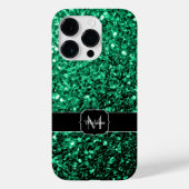 Coques Case-Mate iPhone Emerald Green fausse parties scintillant scintille (Verso)