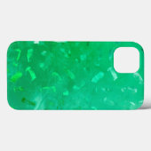 Coques Case-Mate iPhone Emerald & Green Faux Parties scintillant Texture (Verso (horizontal))