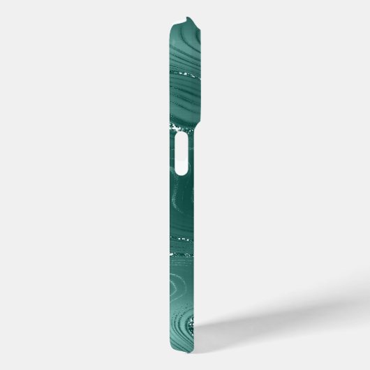 Coques Case-Mate iPhone Emerald Green Glitzy Marble personnalisé (Verso / Droite)