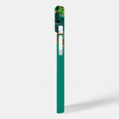 Coques Case-Mate iPhone Emerald Green & Gold Agate Géode Monogramme (Verso / Gauche)