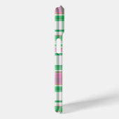 Coques Case-Mate iPhone Emerald Green Hot Pink Wht Preppy Madras (Verso / Droite)