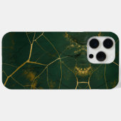 Coques Case-Mate iPhone Emerald Green Marble Gold Parties scintillant (Verso (horizontal))