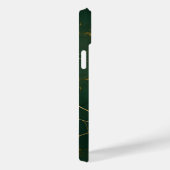Coques Case-Mate iPhone Emerald Green Marble Gold Parties scintillant (Verso / Droite)