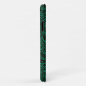Coques Case-Mate iPhone Emerald Green Monogramme Motif botanique (Dos/Droite)