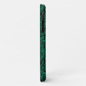 Coques Case-Mate iPhone Emerald Green Monogramme Motif botanique (Dos/Gauche)