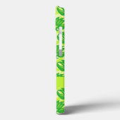 Coques Case-Mate iPhone Emerald Lime Green Art Nouveau Damask Monogramme (Verso / Gauche)