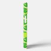 Coques Case-Mate iPhone Emerald Lime Green Art Nouveau Damask Monogramme (Verso / Droite)