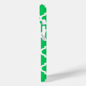 Coques Case-Mate iPhone Emerald White Marocain #5 Marine 3 Monogramme init (Verso / Gauche)