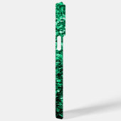 Coques Case-Mate iPhone Émeraude de parties scintillant verte (Verso / Droite)