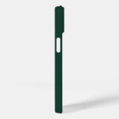 Coques Case-Mate iPhone Émeraude verte | Moderne Monogramme élégant (Verso / Droite)